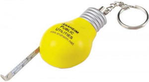 Promotional Key Chains: Light Bulb Tape Measure Keychains